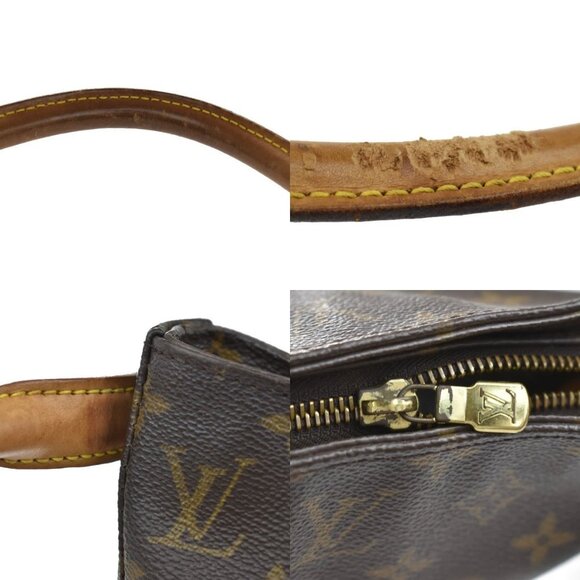 LOUIS VUITTON Logo Looping GM Shoulder Bag Monogram Leather Brown M51145 34KB180 - Picture 8 of 16
